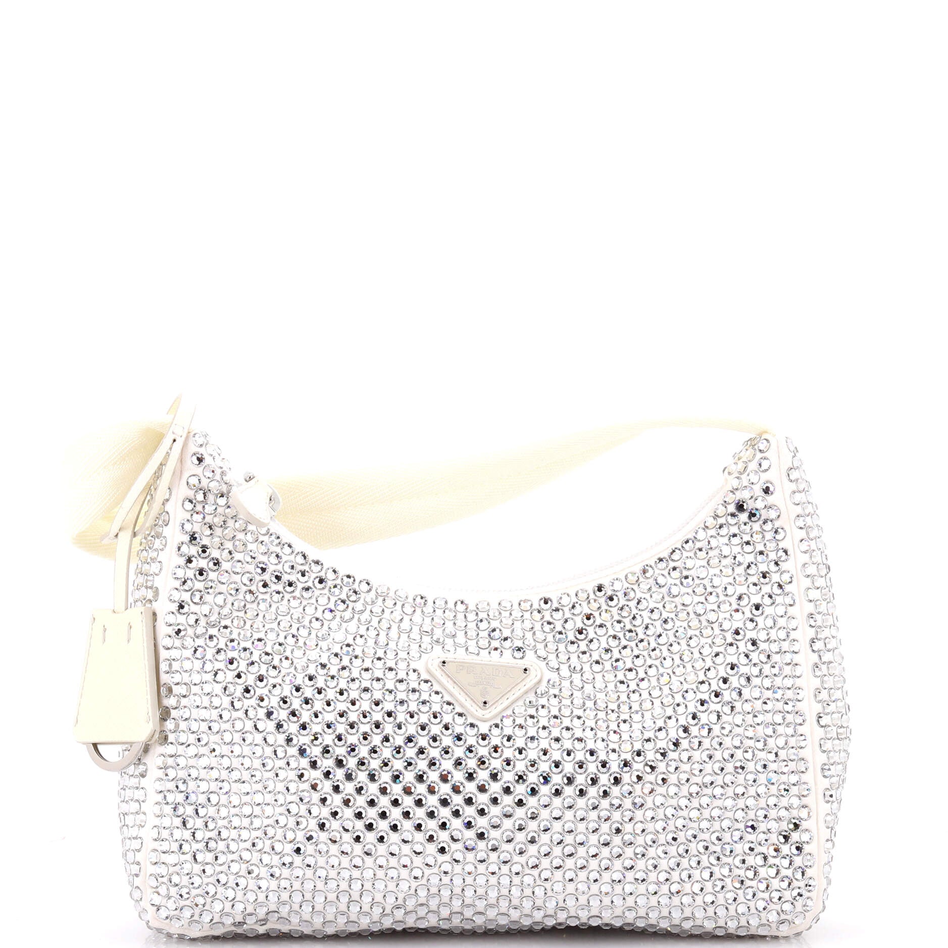 Re-Edition 2000 Hobo Crystal Embellished Satin Mini