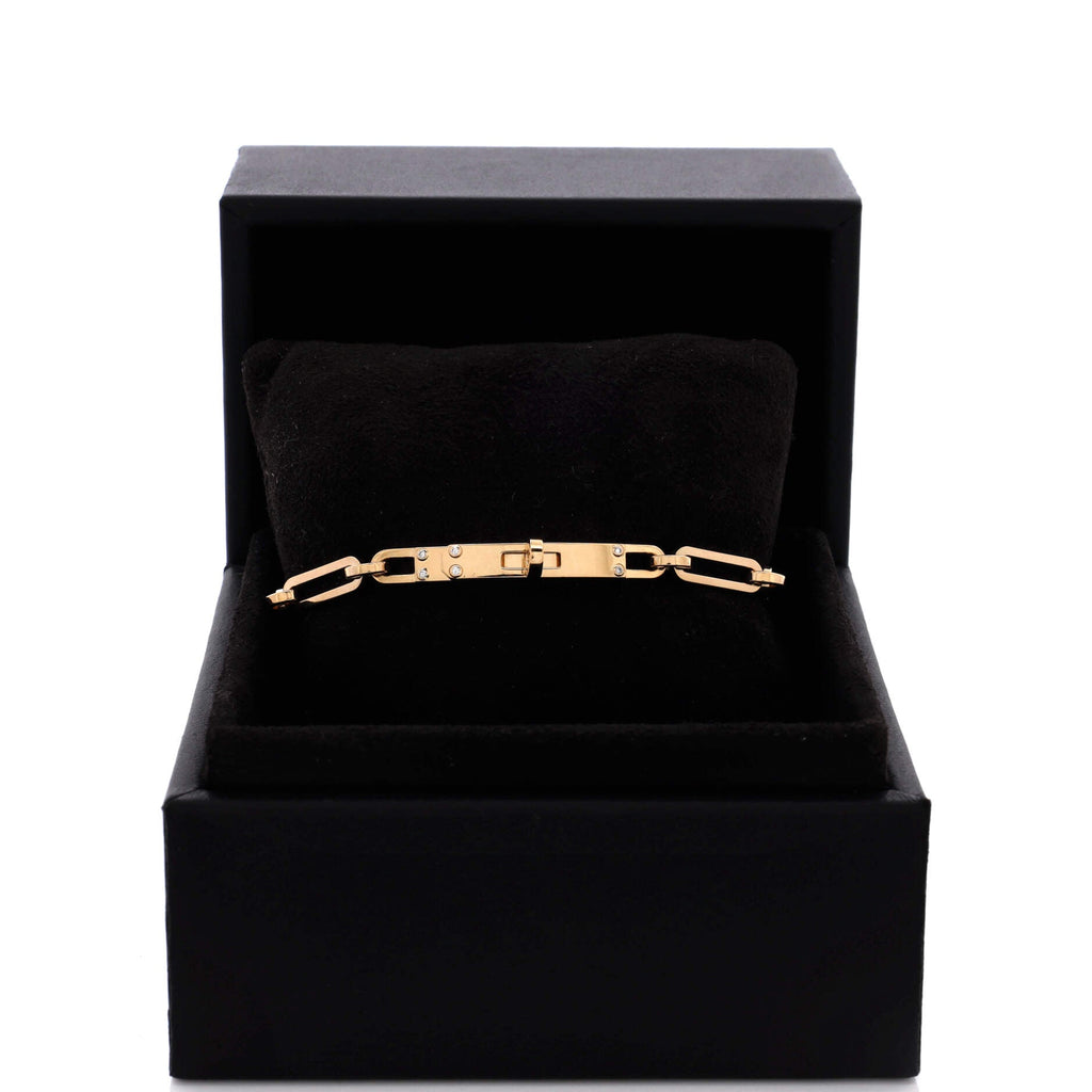 Kelly Chaine Bracelet 18K Yellow Gold with Diamonds Small