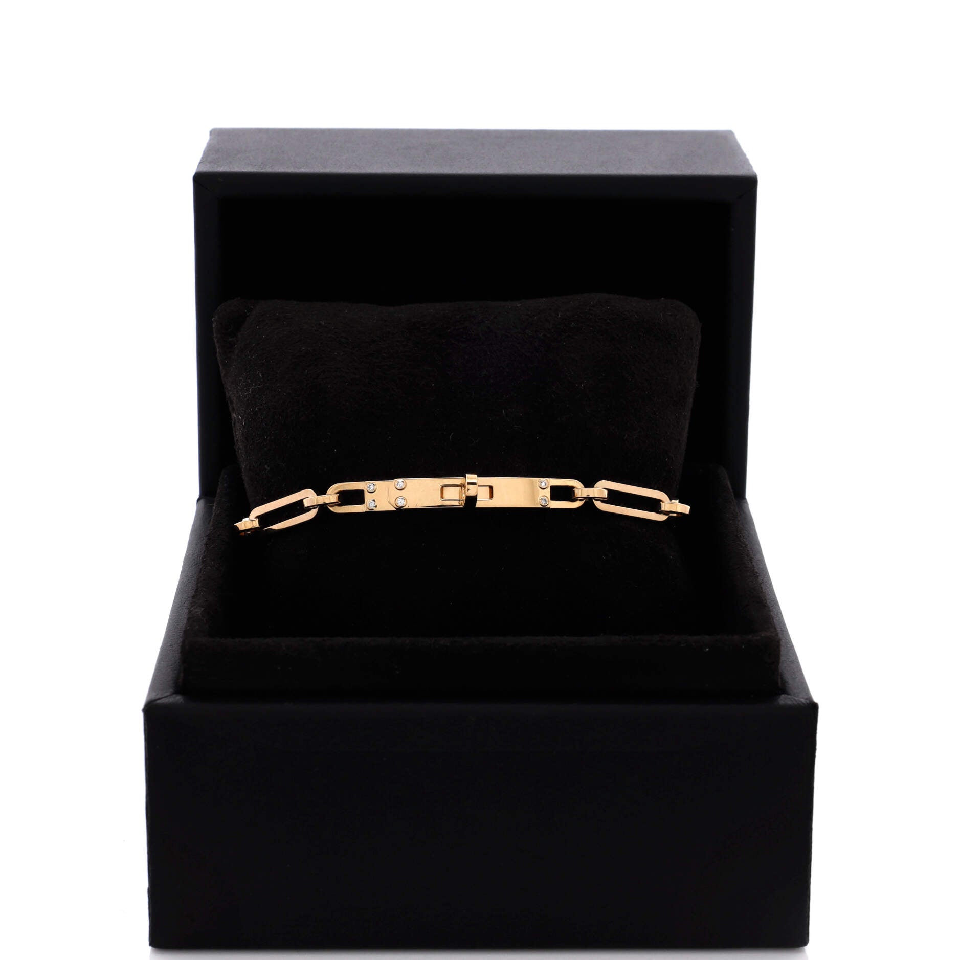 Kelly Chaine Bracelet 18K Yellow Gold with Diamonds Small