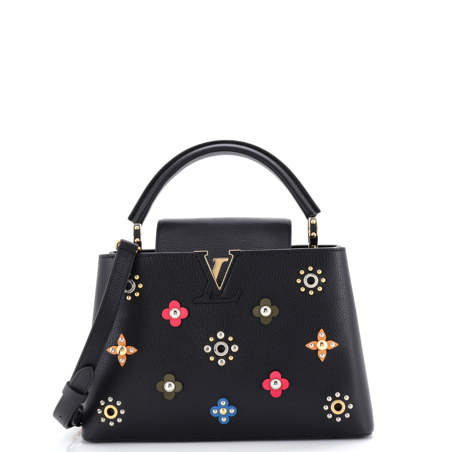 Capucines Bag Leather with Embellished Detail PM