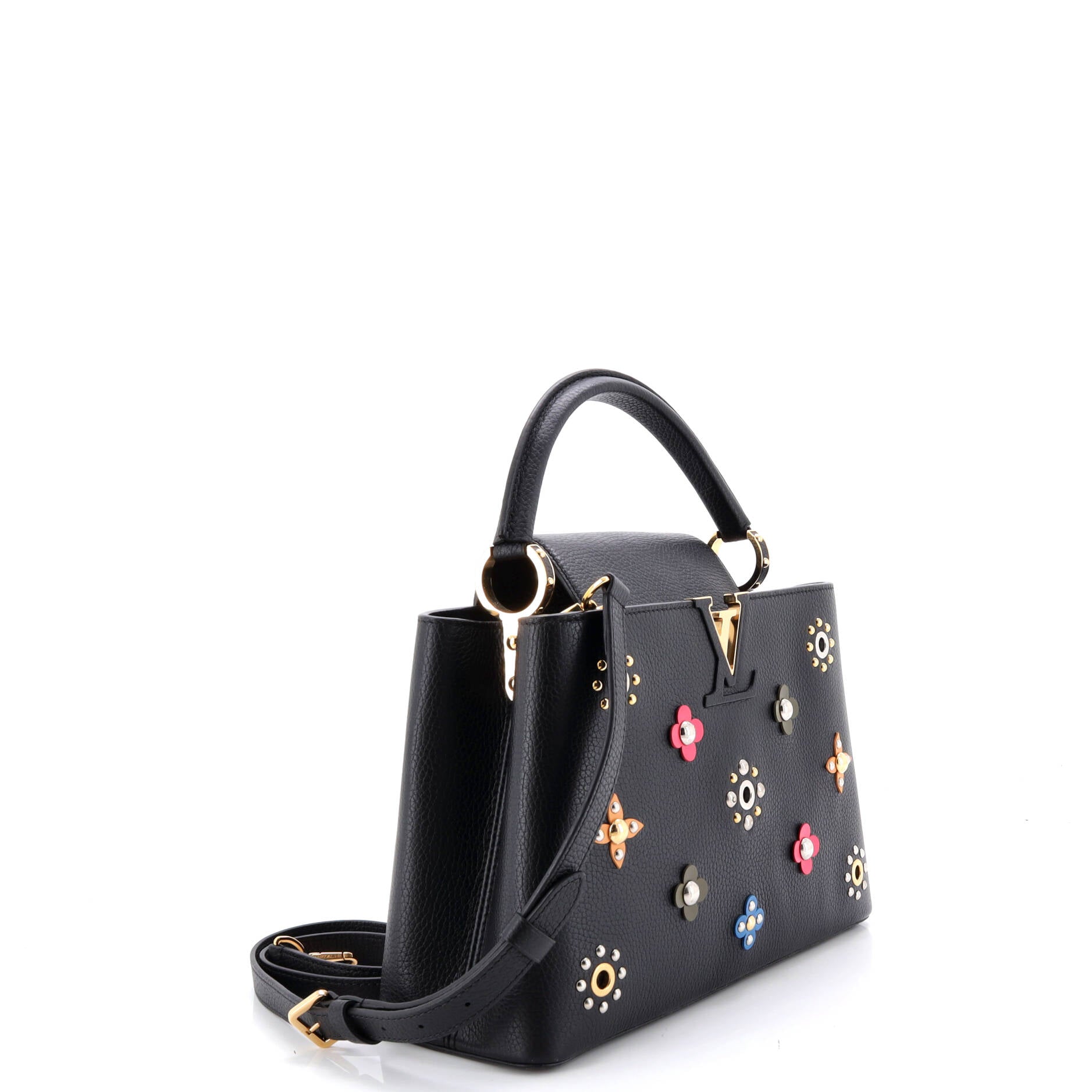 Capucines Bag Leather with Embellished Detail PM