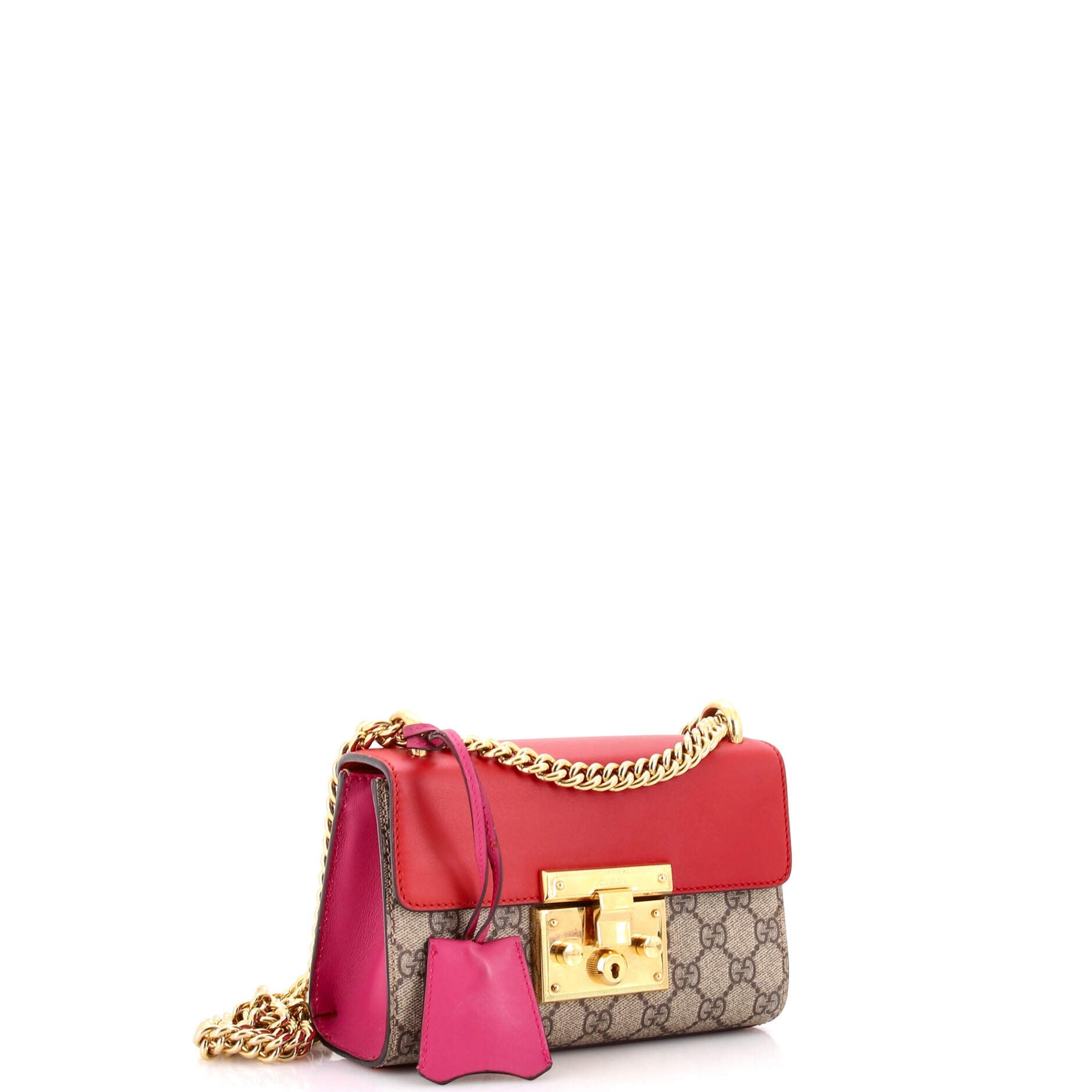 Padlock Shoulder Bag GG Coated Canvas and Leather Small