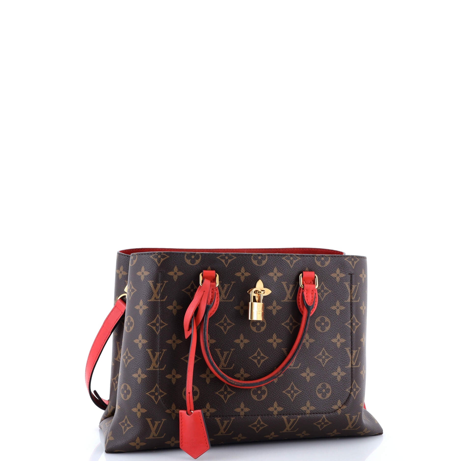 Flower Tote Monogram Canvas with Leather