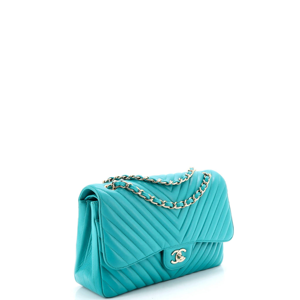Classic Double Flap Bag Chevron Lambskin Jumbo