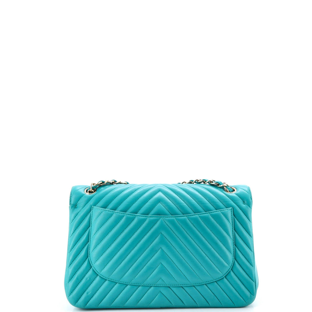 Classic Double Flap Bag Chevron Lambskin Jumbo