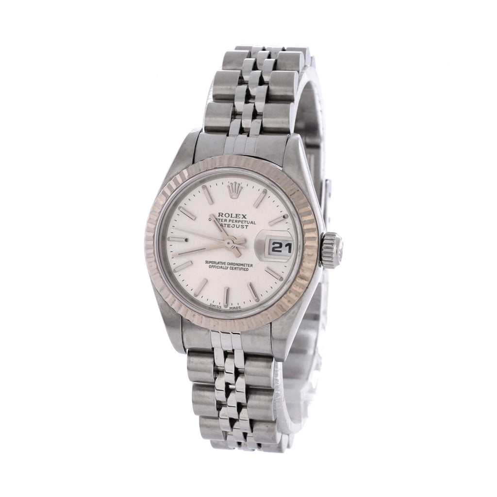 Oyster Perpetual Datejust Automatic Watch Stainless Steel and White Gold 26