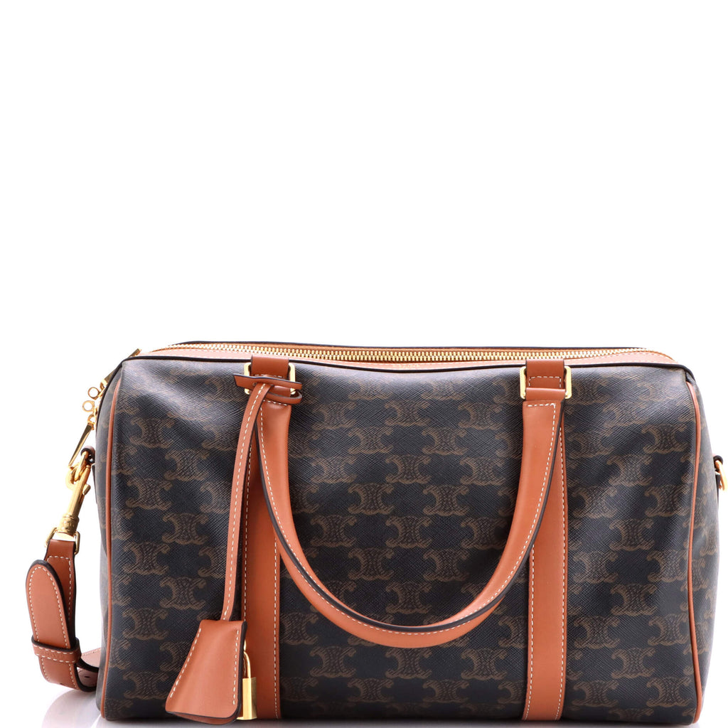 Boston Bag Triomphe Coated Canvas Medium