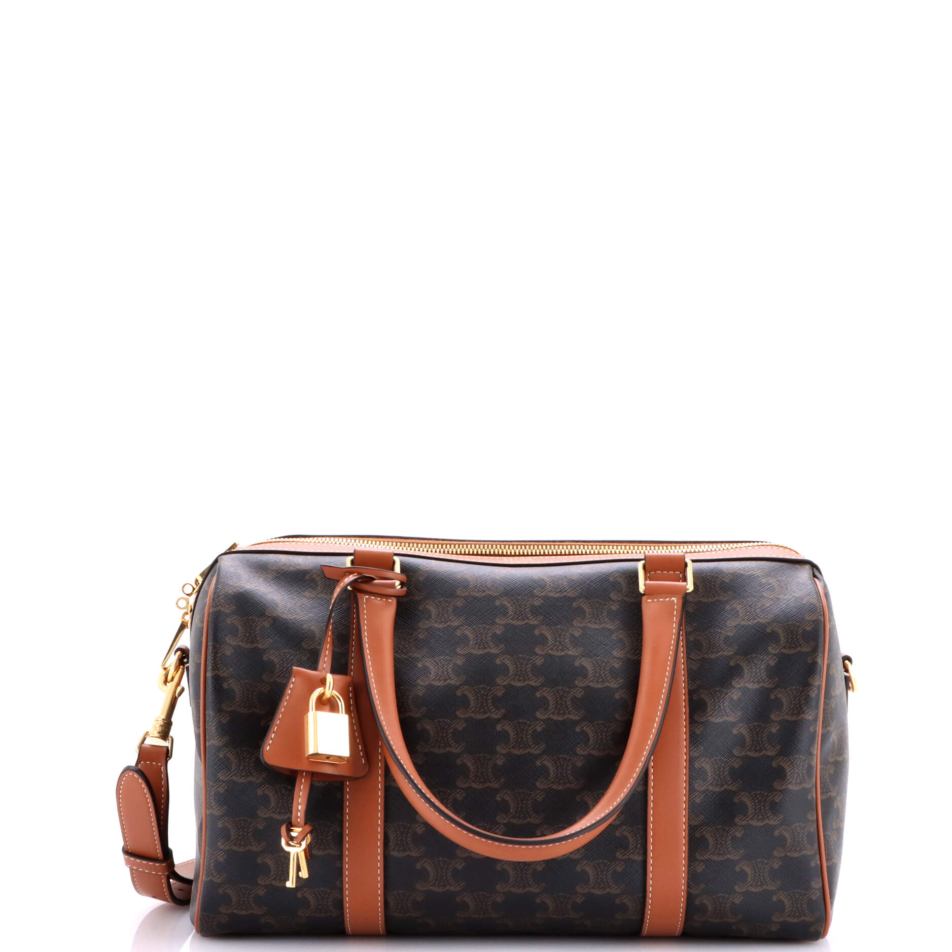 Boston Bag Triomphe Coated Canvas Medium