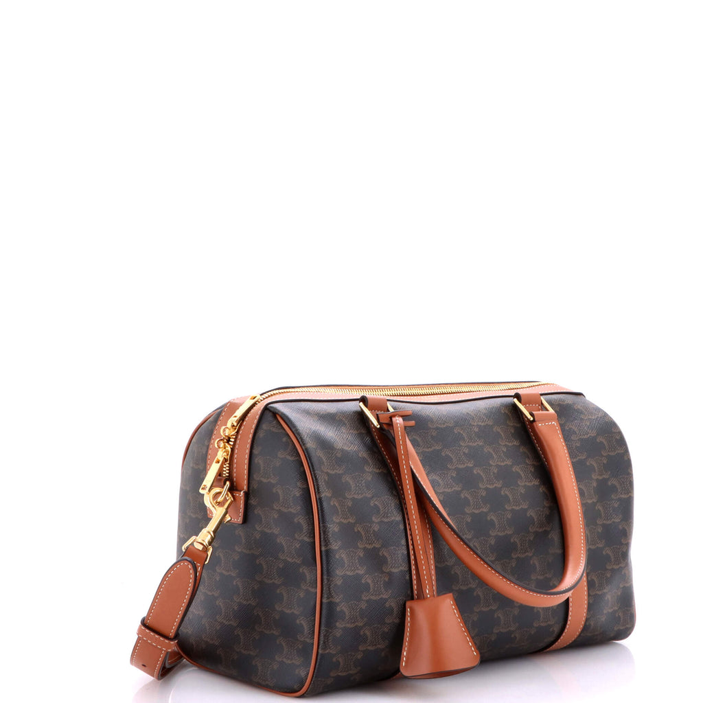 Boston Bag Triomphe Coated Canvas Medium