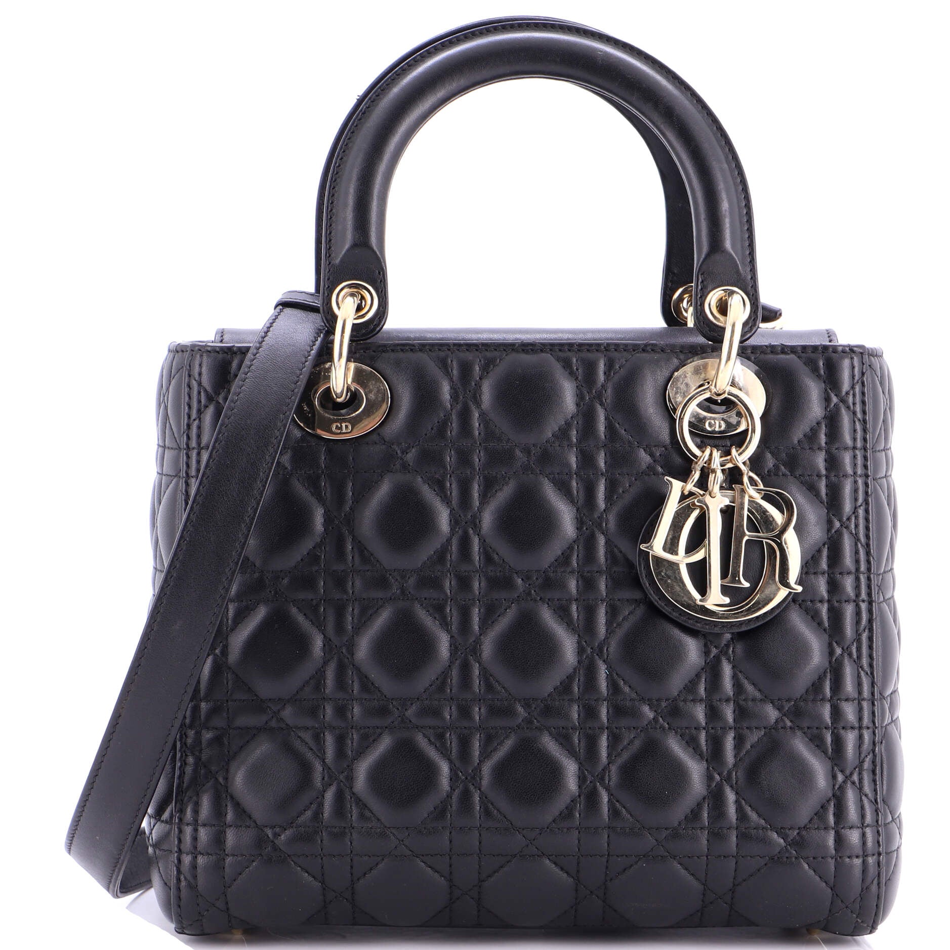 Lady Dior Bag Cannage Quilt Lambskin Medium