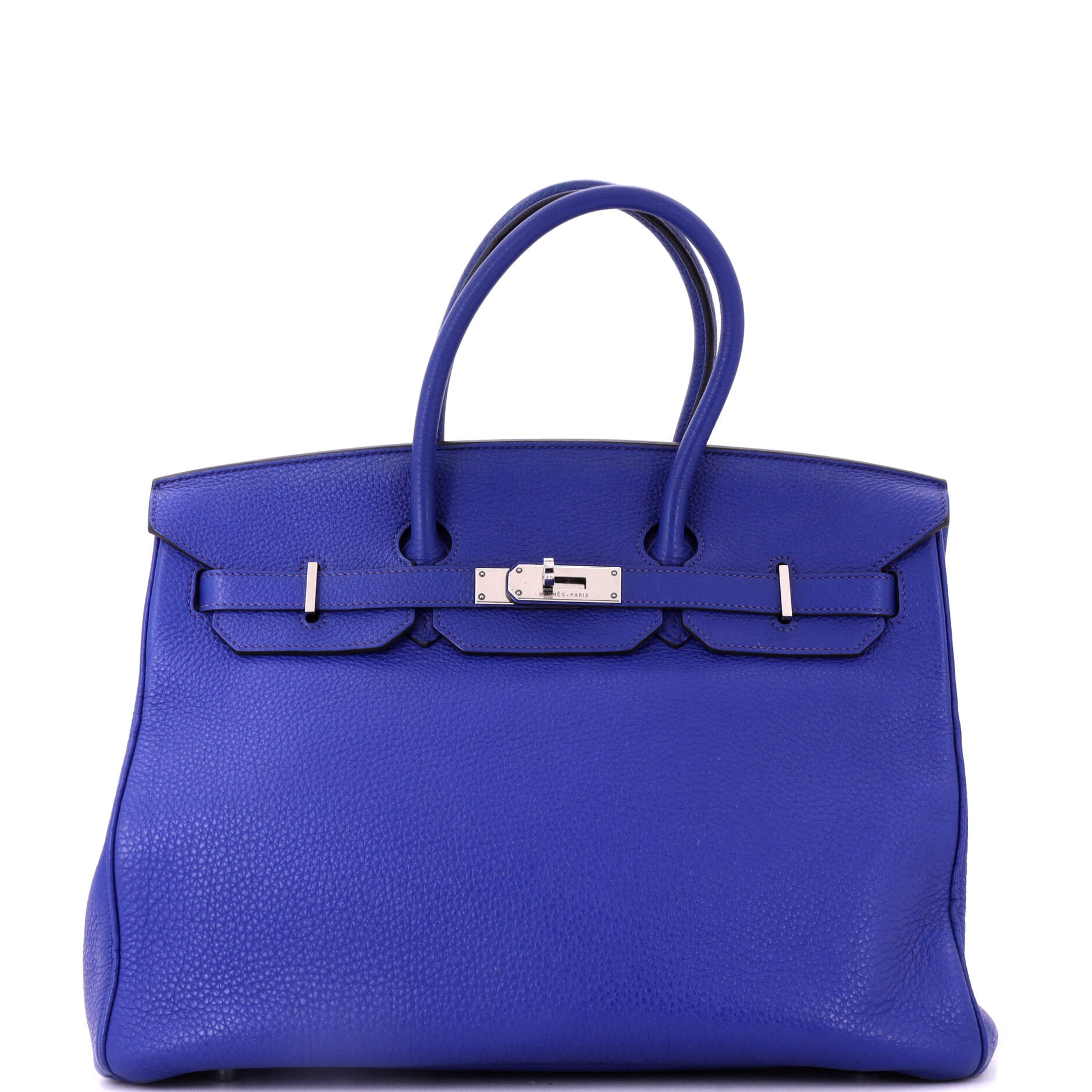 Birkin Handbag Bleu Electrique Togo with Palladium Hardware 35
