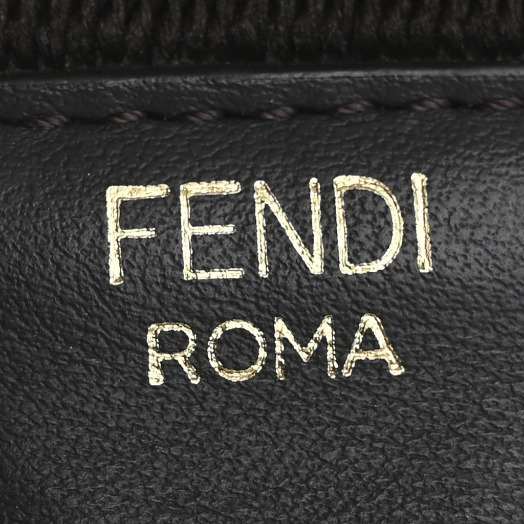 Ribbon Vitello Century FF 1974 Flat Studded Strap You Fango Marrone Ebano