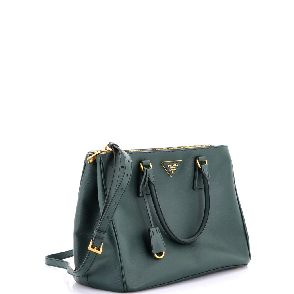Double Zip Lux Tote Saffiano Leather Medium