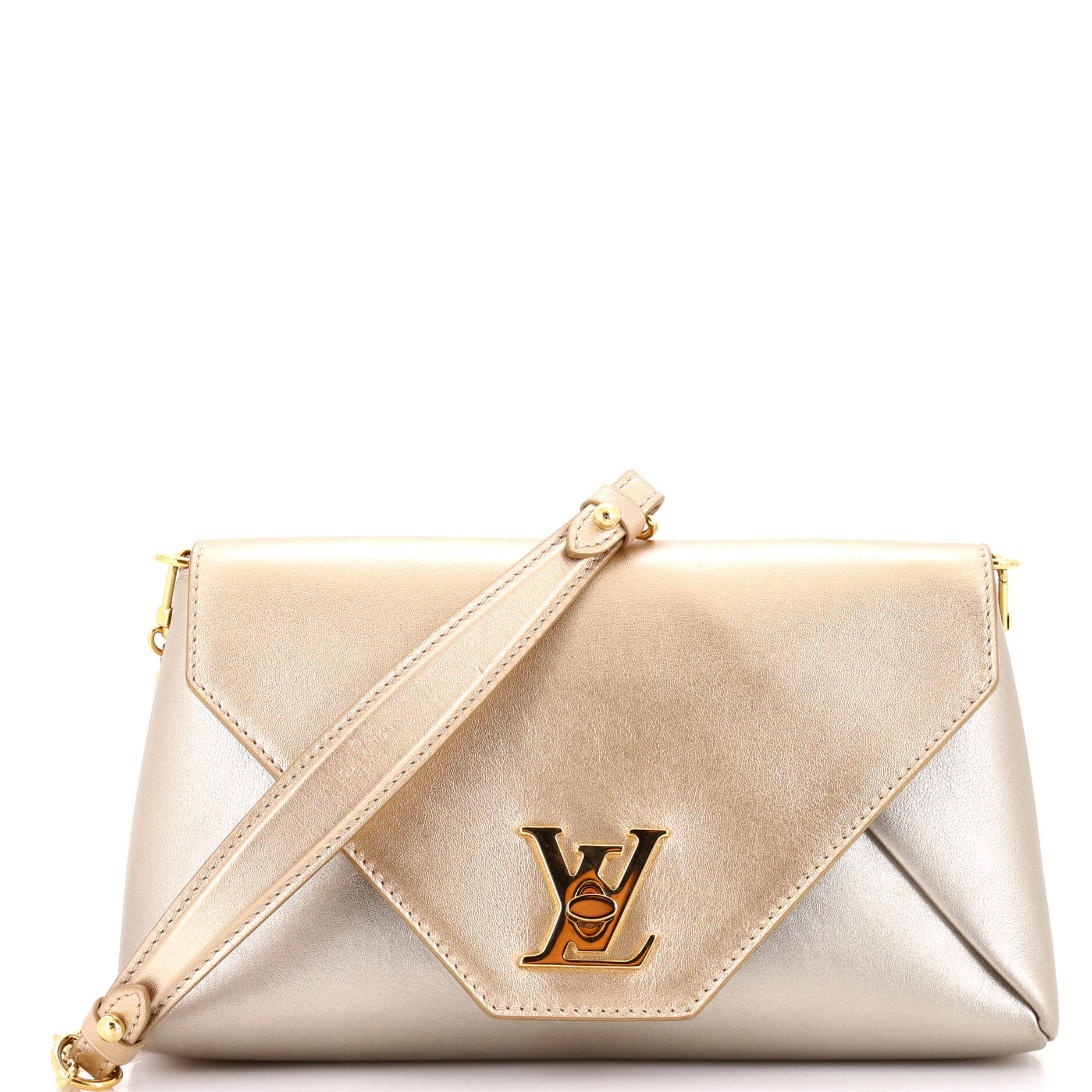 Love Note Chain Clutch Leather