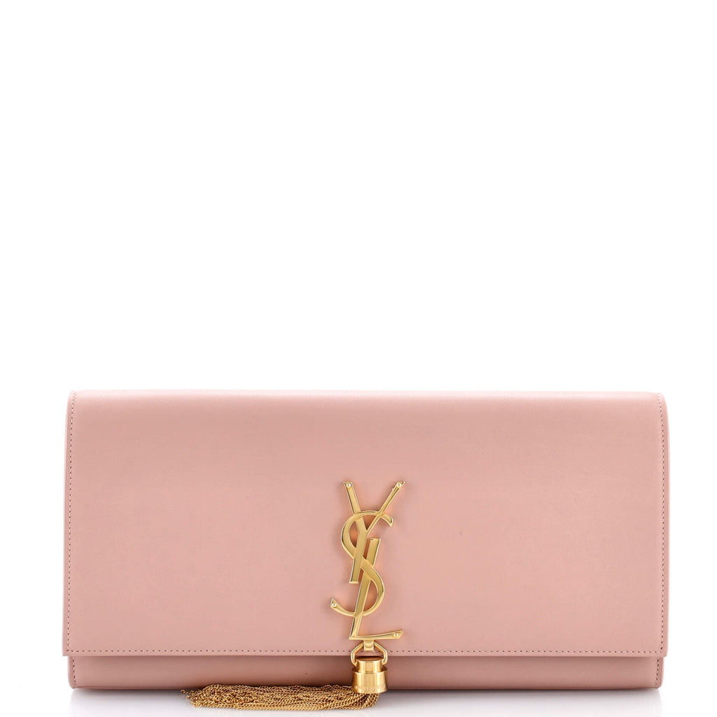 Classic Monogram Tassel Clutch Leather Long