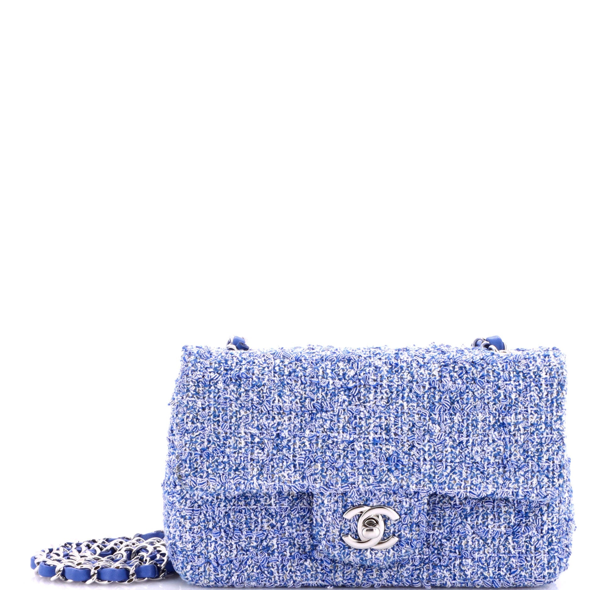 Classic Single Flap Bag Quilted Tweed Mini