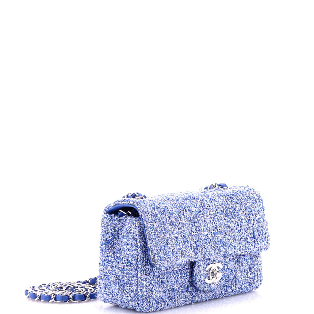 Classic Single Flap Bag Quilted Tweed Mini