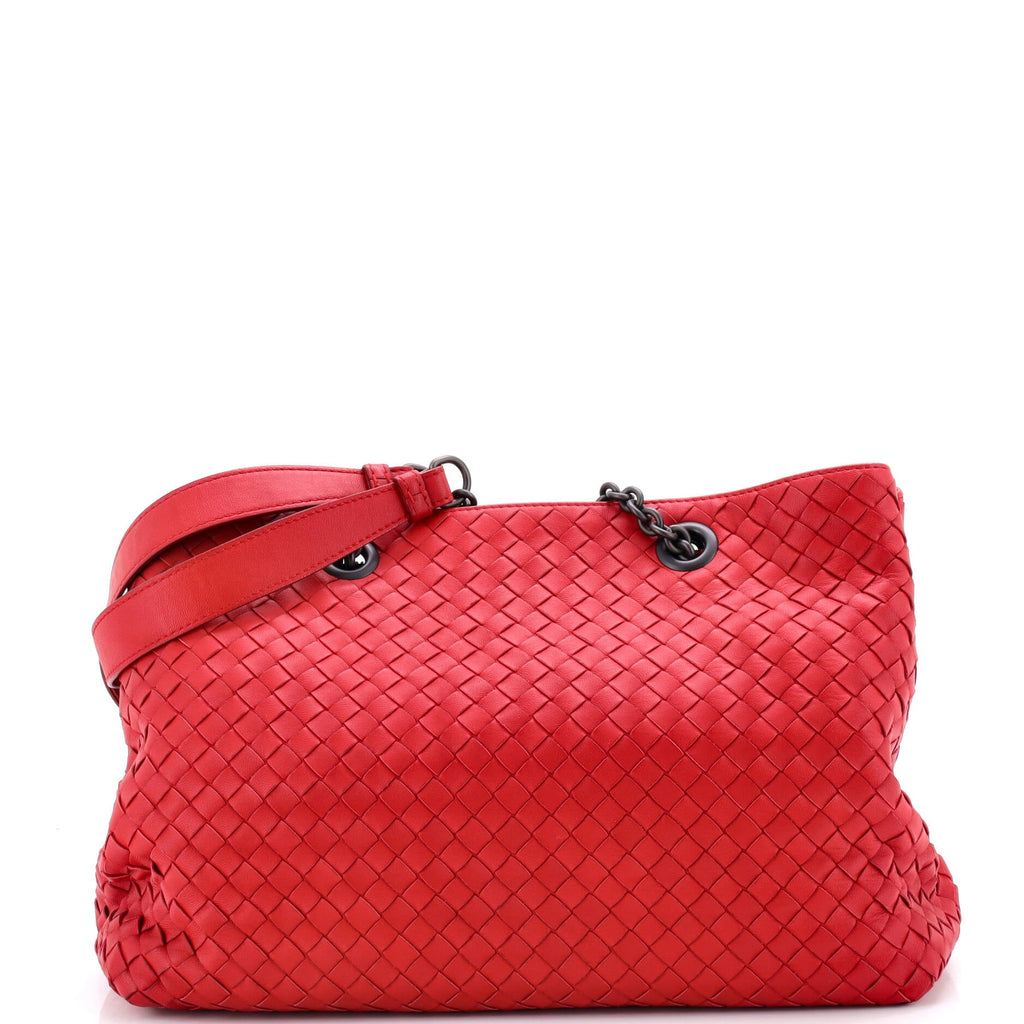 Double Chain Tote Intrecciato Nappa Medium