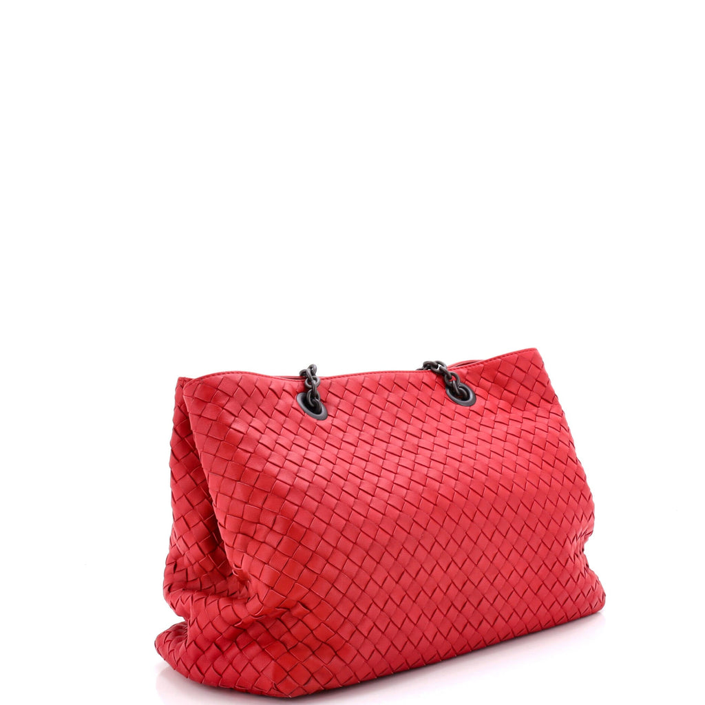 Double Chain Tote Intrecciato Nappa Medium