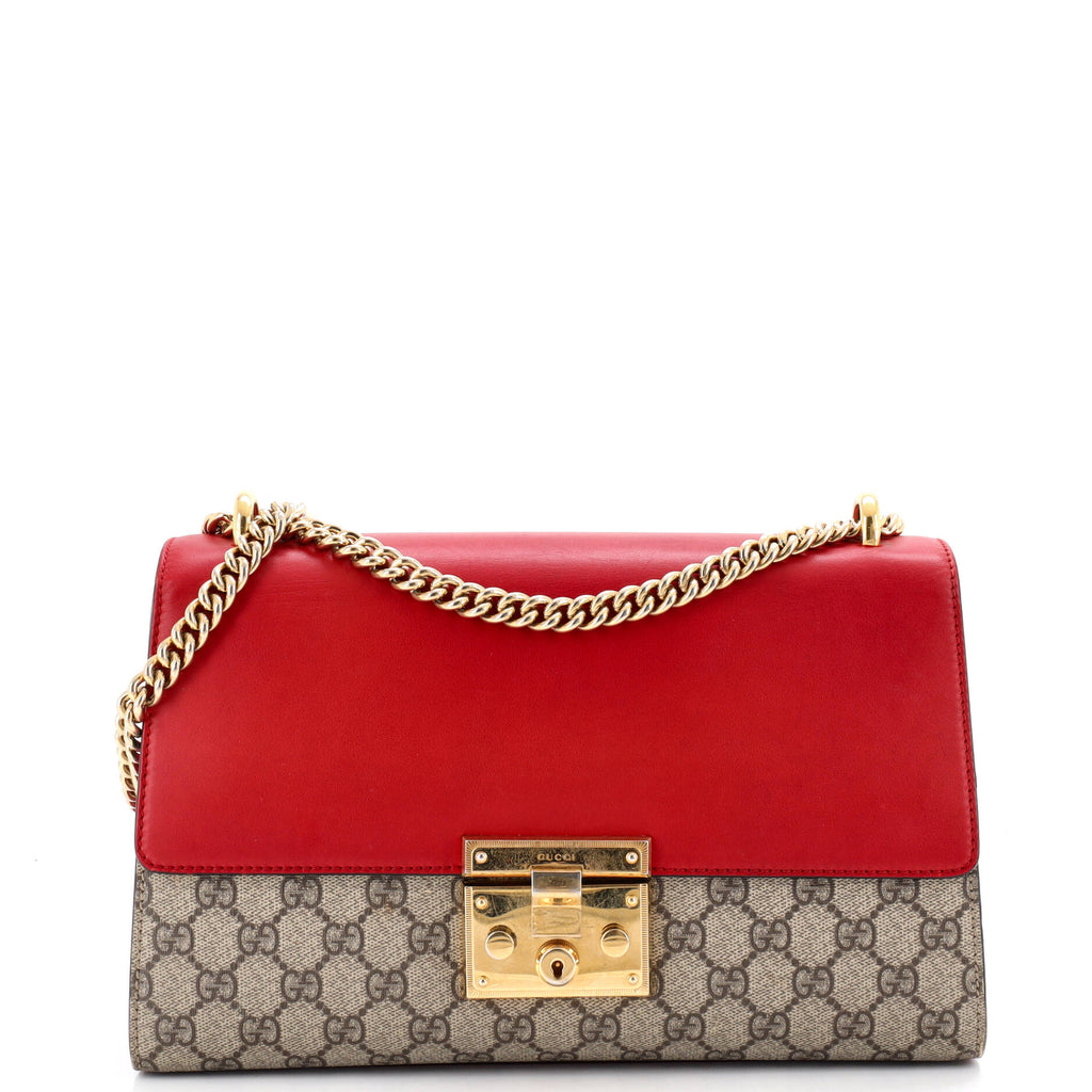 Padlock Shoulder Bag GG Coated Canvas and Leather Medium