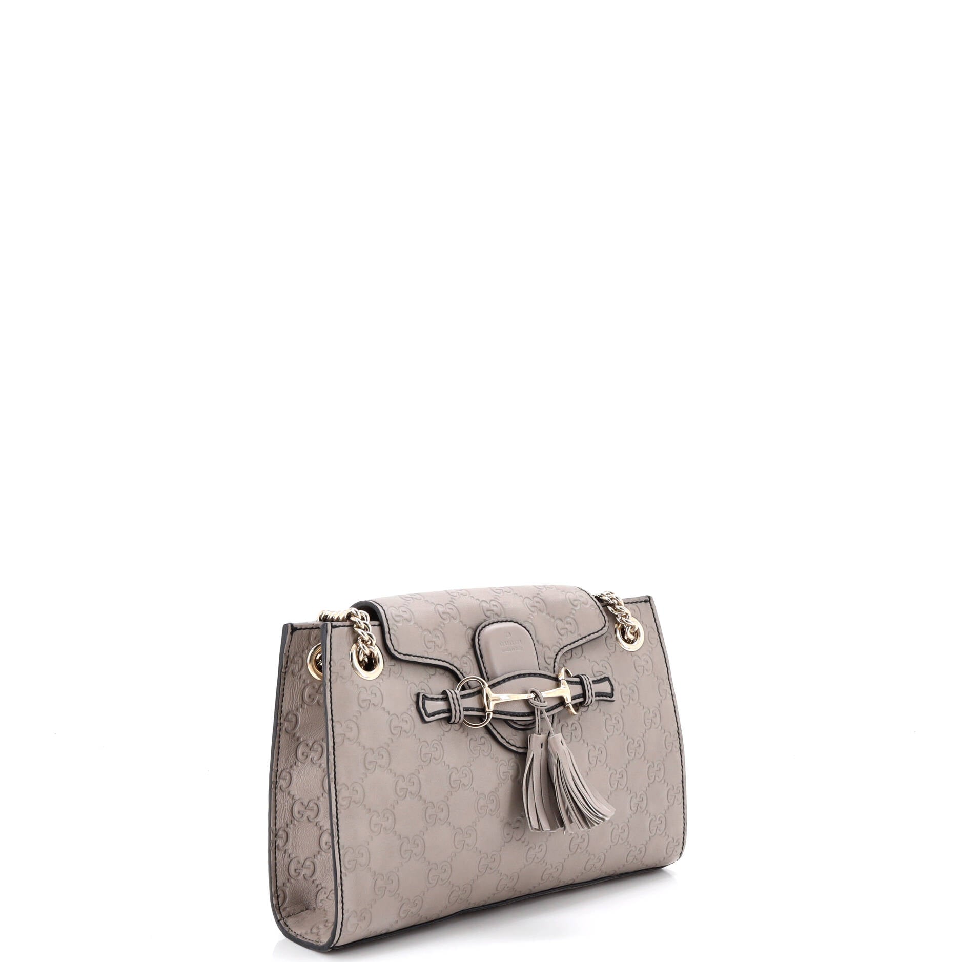 Emily Chain Flap Shoulder Bag Guccissima Leather Small