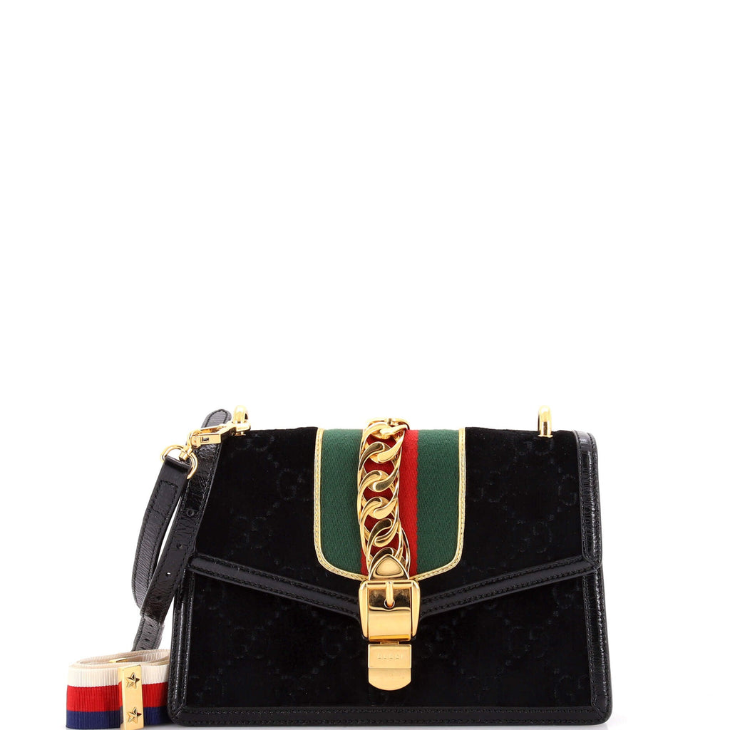 Sylvie Shoulder Bag GG Velvet Small