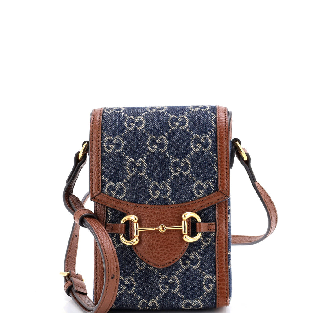 Horsebit 1955 Crossbody Bag GG Denim Mini