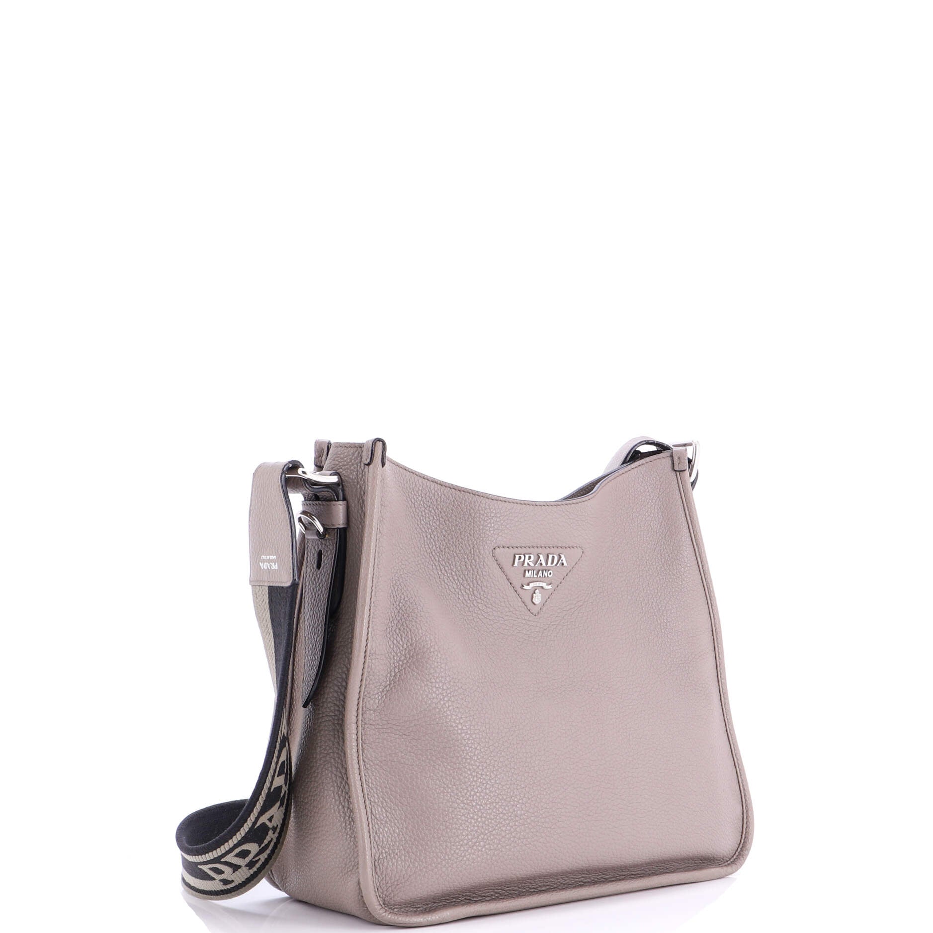 Logo Strap Crossbody Bag Vitello Daino Medium