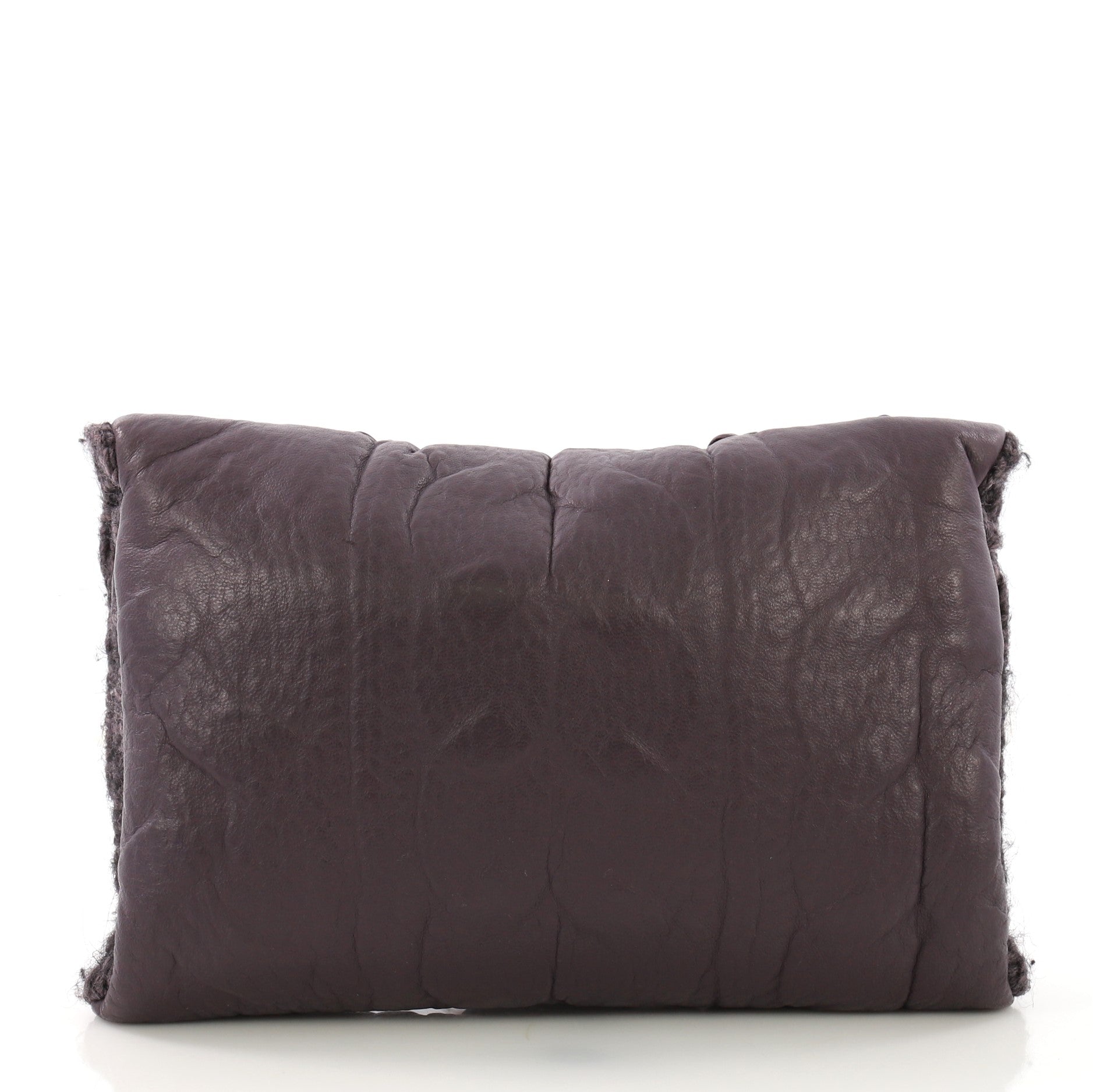 Chic Knit Flap Bag Sheepskin and Wool Mini
