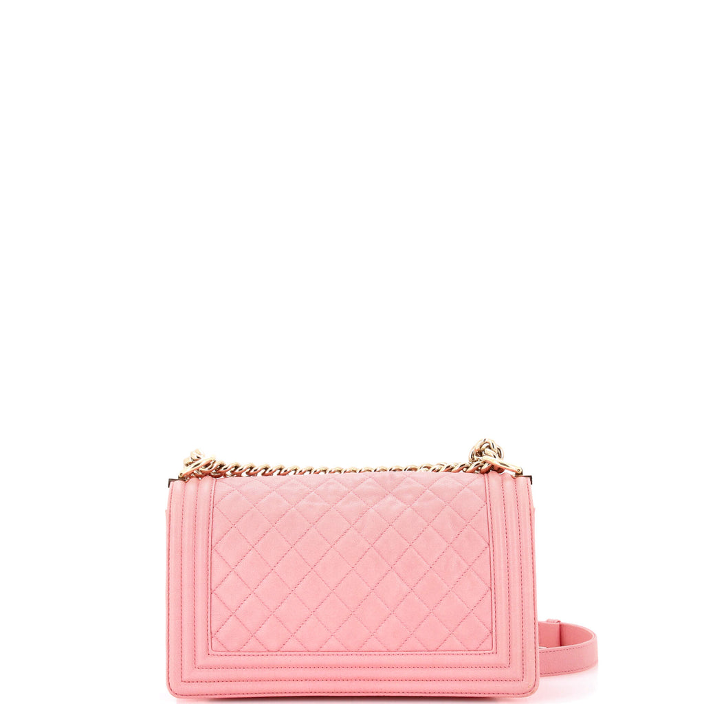 Boy Flap Bag Quilted Caviar Old Medium