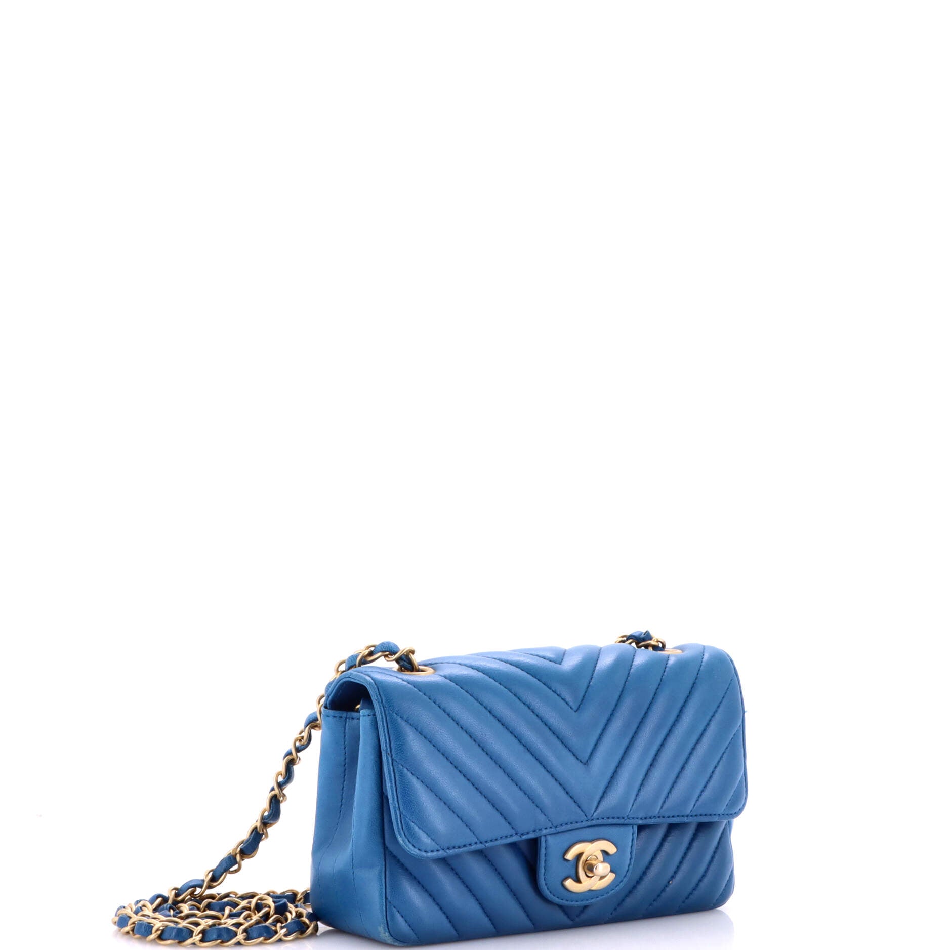Classic Single Flap Bag Chevron Lambskin Mini