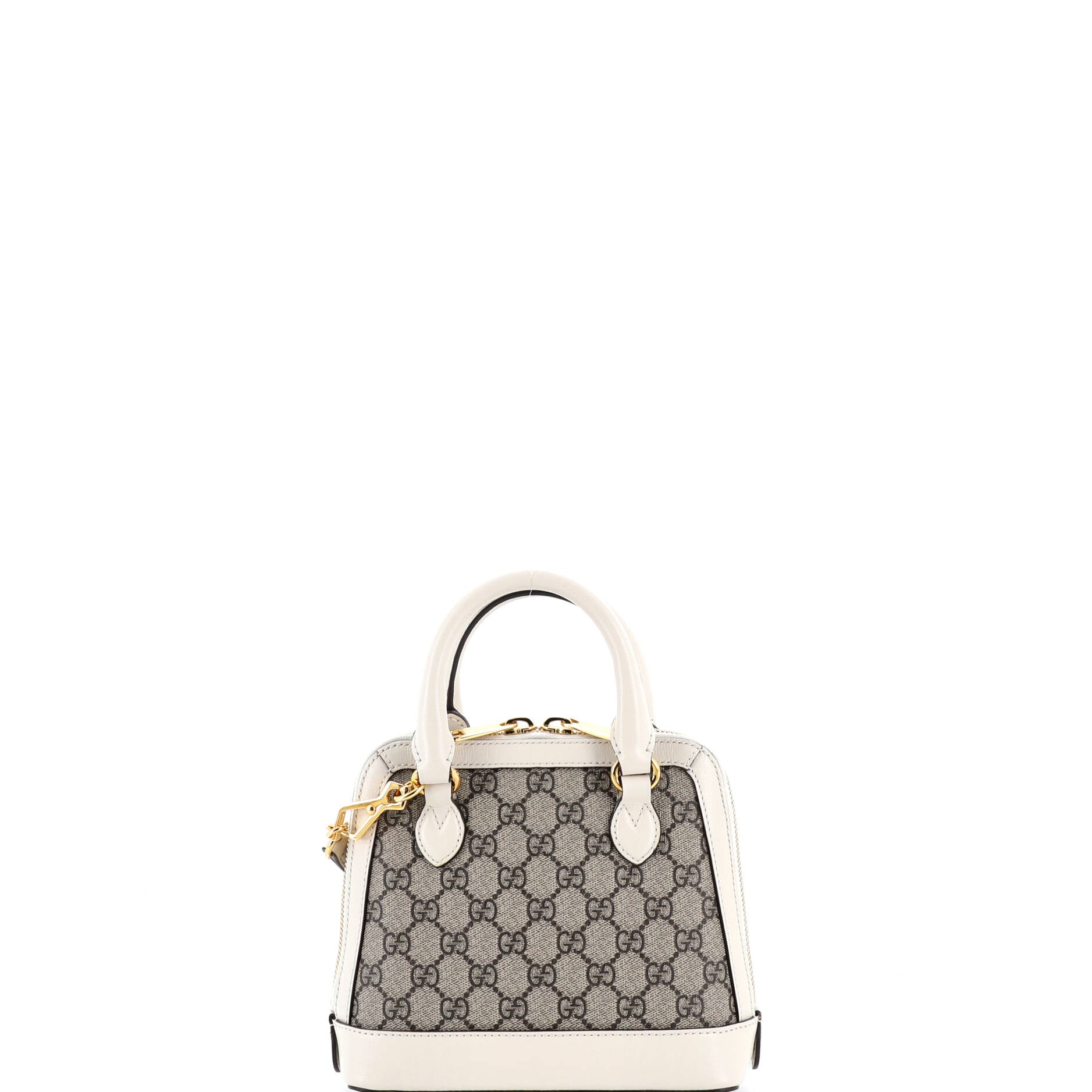 Horsebit 1955 Top Handle Bag GG Coated Canvas with Leather Mini
