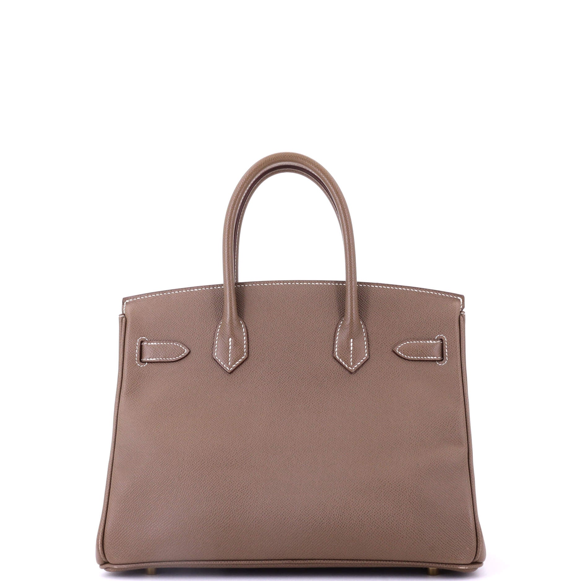 Birkin Handbag Grey Epsom with Gold Hardware 30