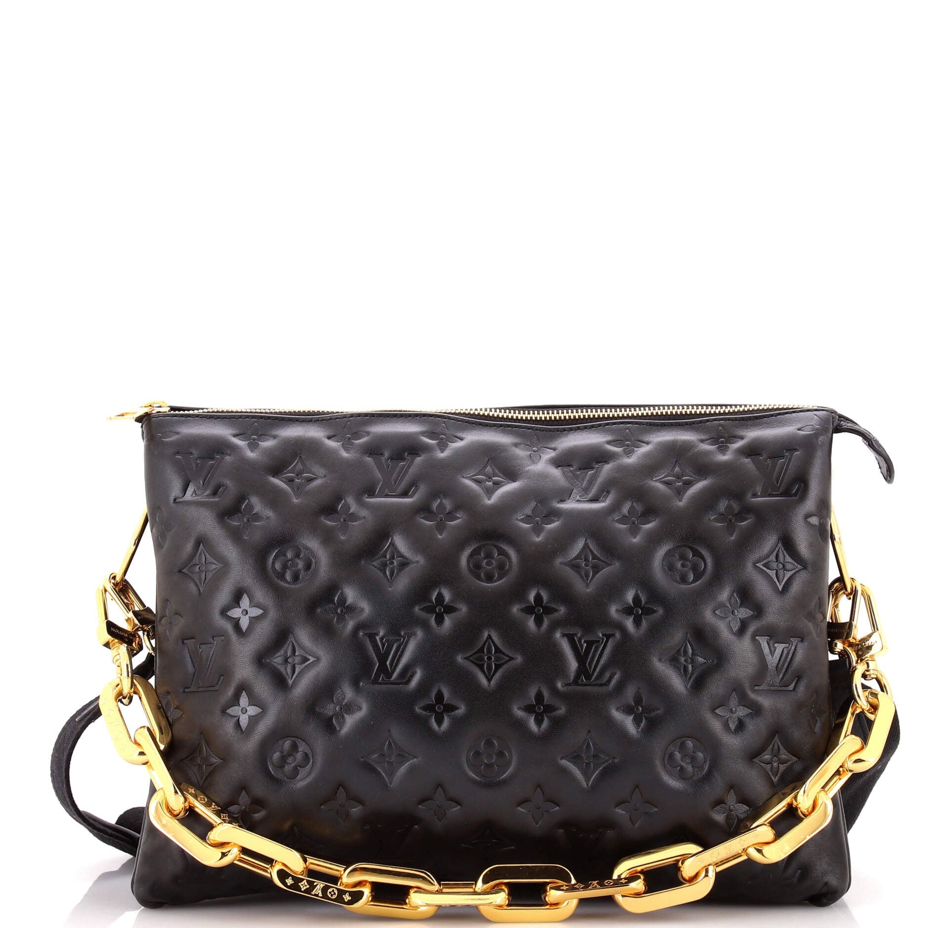 Coussin Bag Monogram Embossed Lambskin MM