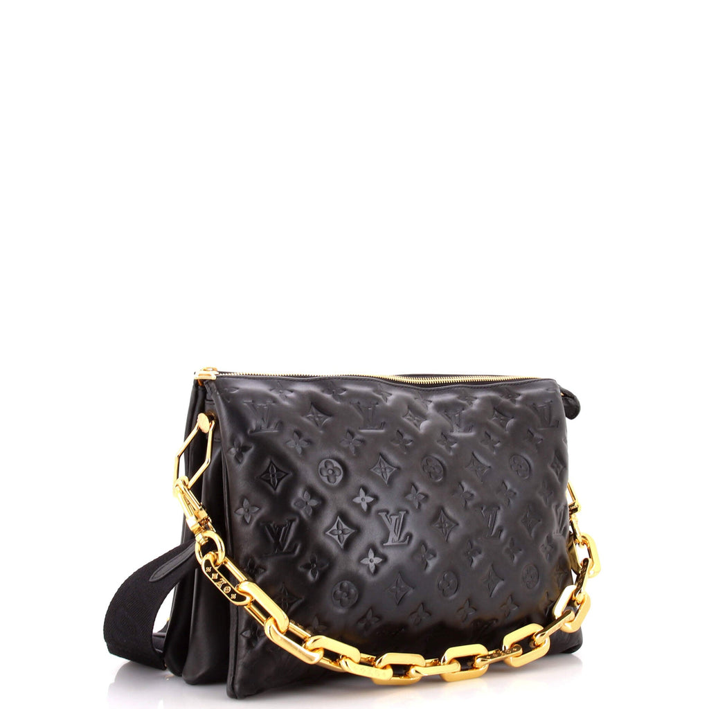 Coussin Bag Monogram Embossed Lambskin MM