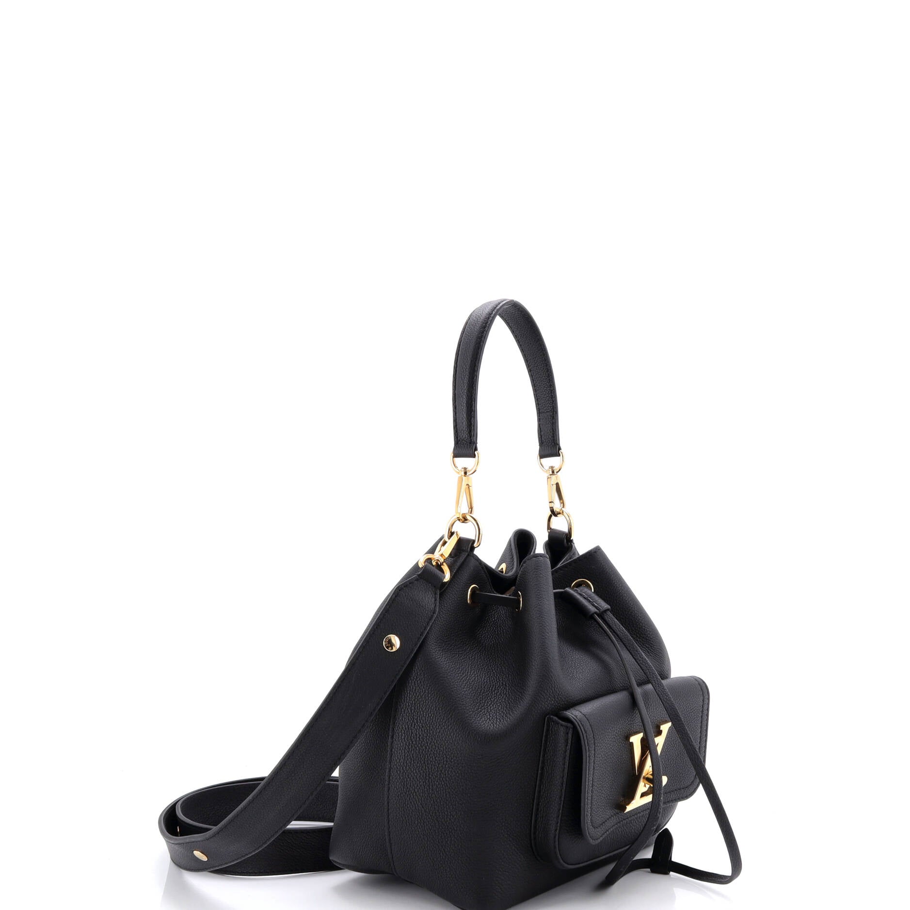 Lockme Pocket Bucket Bag Leather