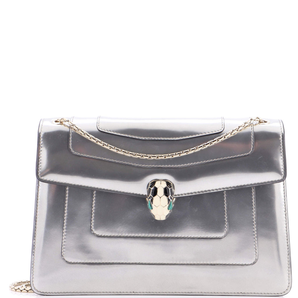 Serpenti Forever Shoulder Bag Metallic Leather Medium