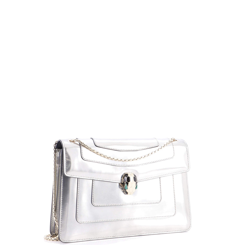 Serpenti Forever Shoulder Bag Metallic Leather Medium