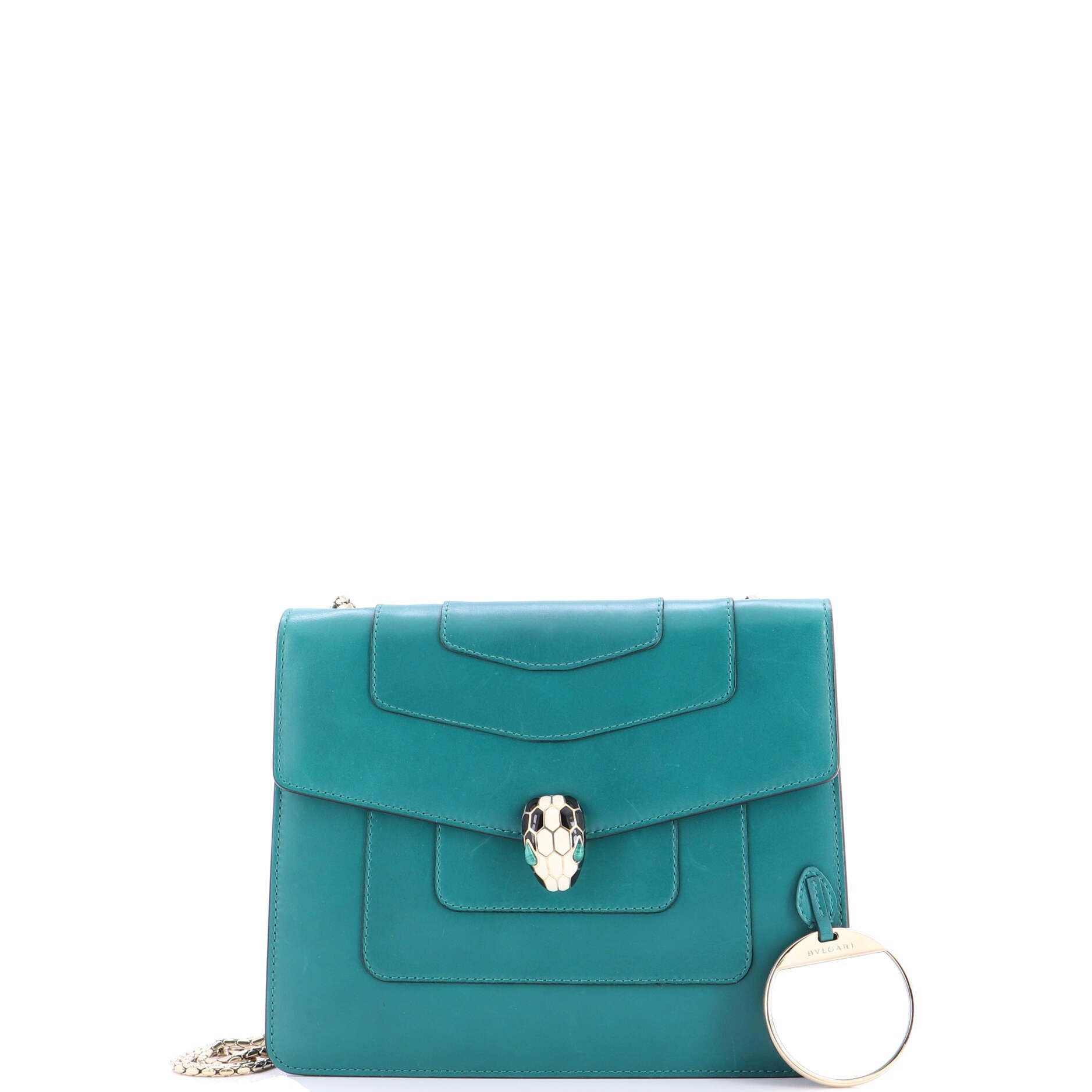 Serpenti Forever Square Shoulder Bag Leather Medium