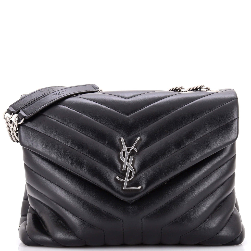 Loulou Shoulder Bag Matelasse Chevron Leather Medium