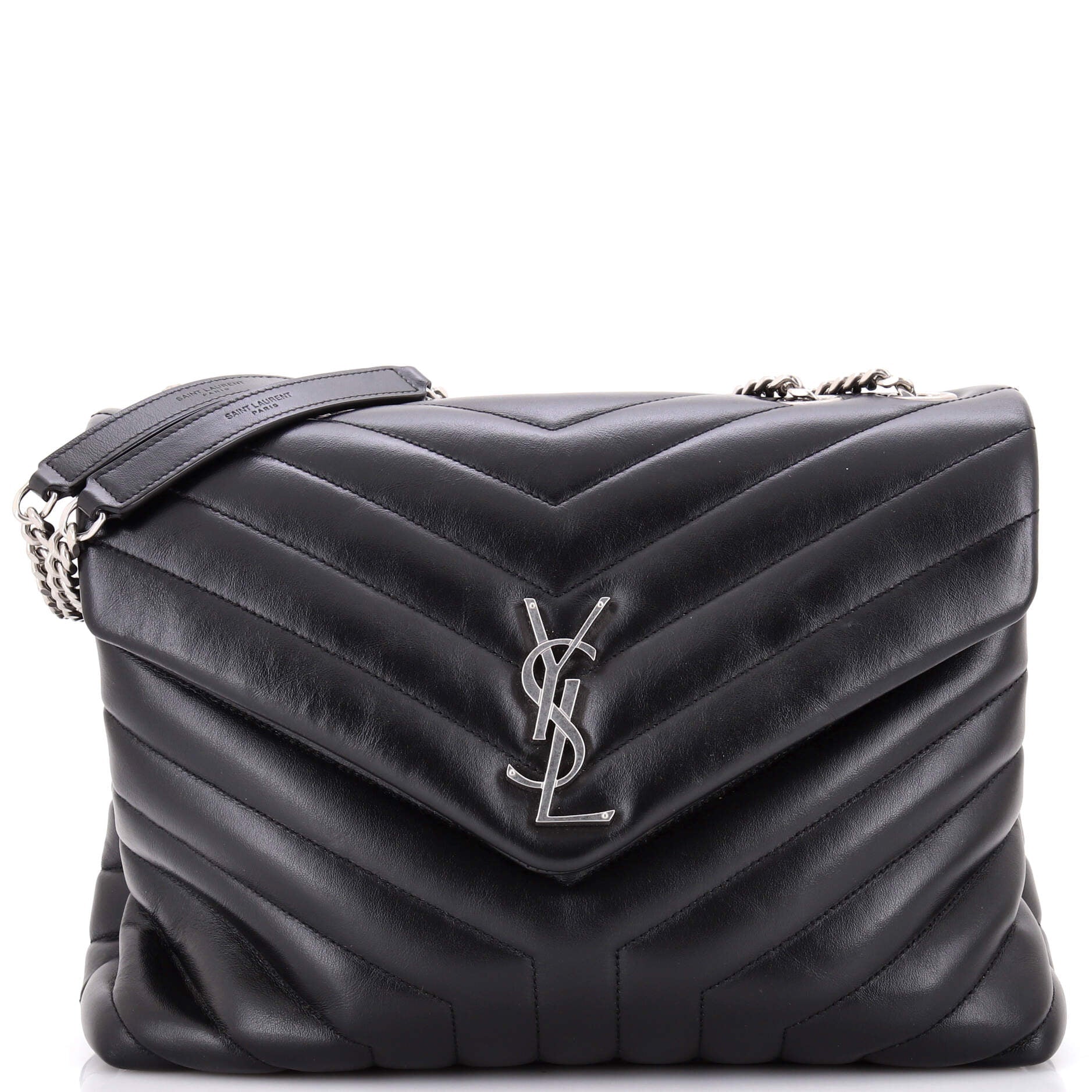 Loulou Shoulder Bag Matelasse Chevron Leather Medium