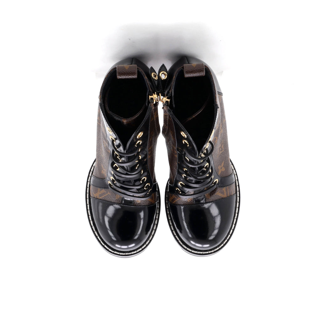 Women's Star Trail Ankle Boots Monogram Canvas with Patent