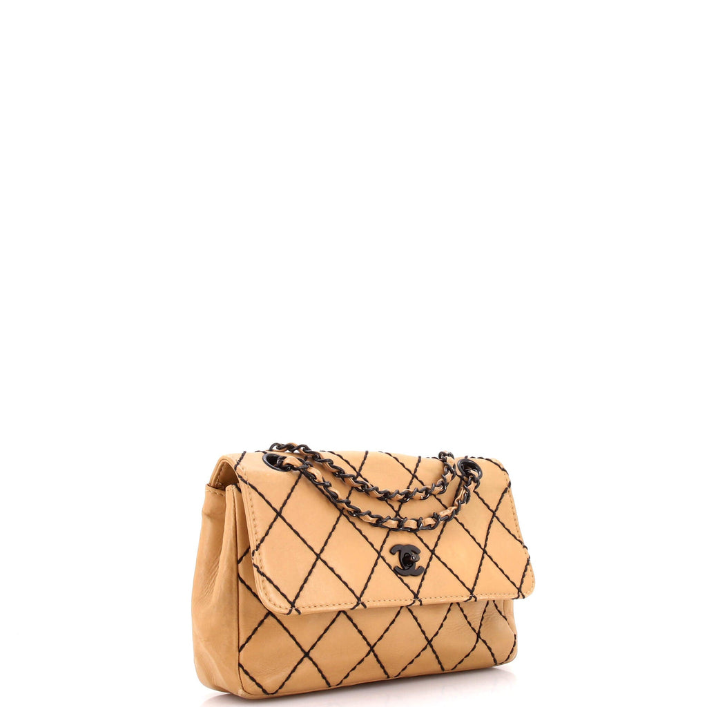 Surpique Flap Bag Quilted Leather Medium