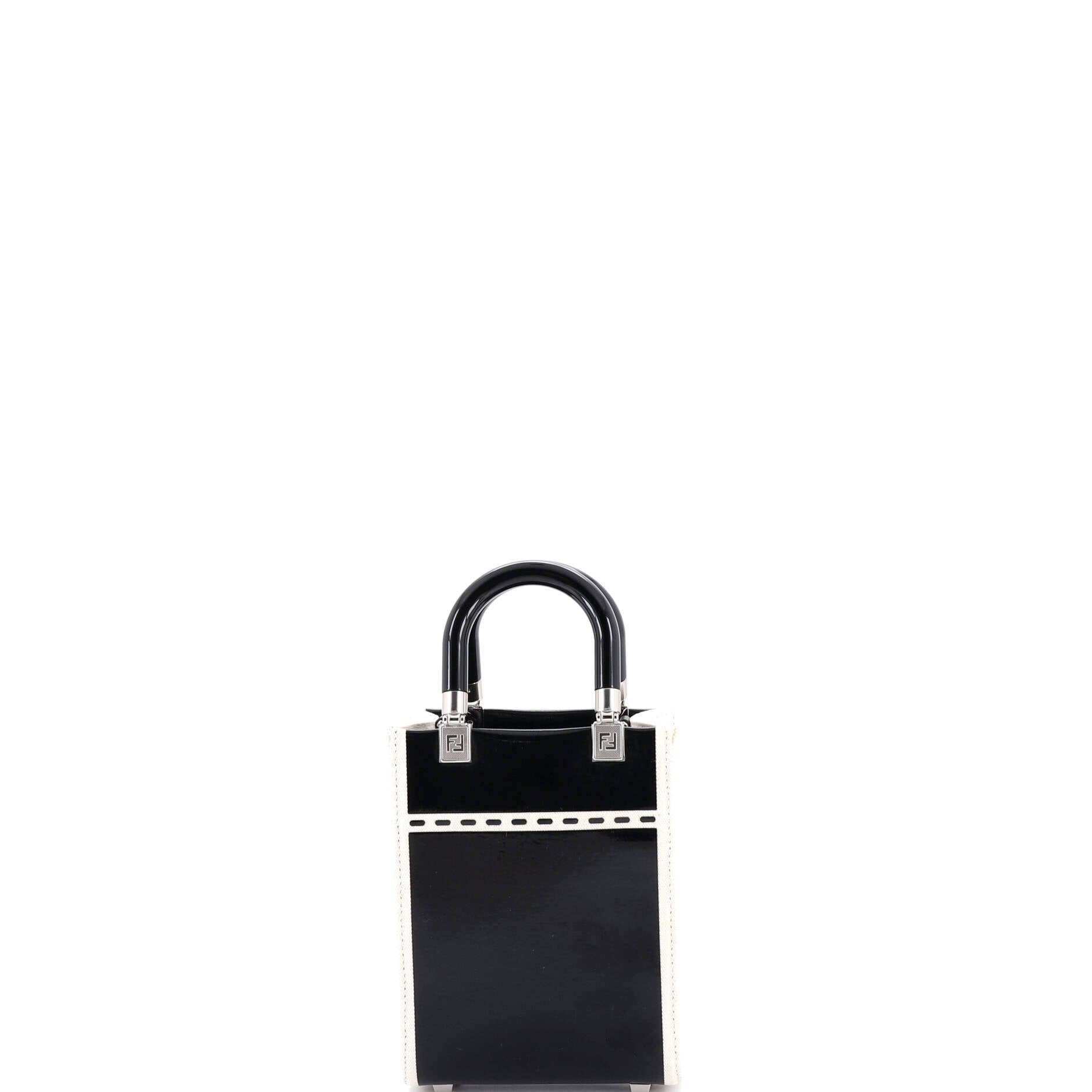 Sunshine Shopper Tote Patent and Canvas Mini