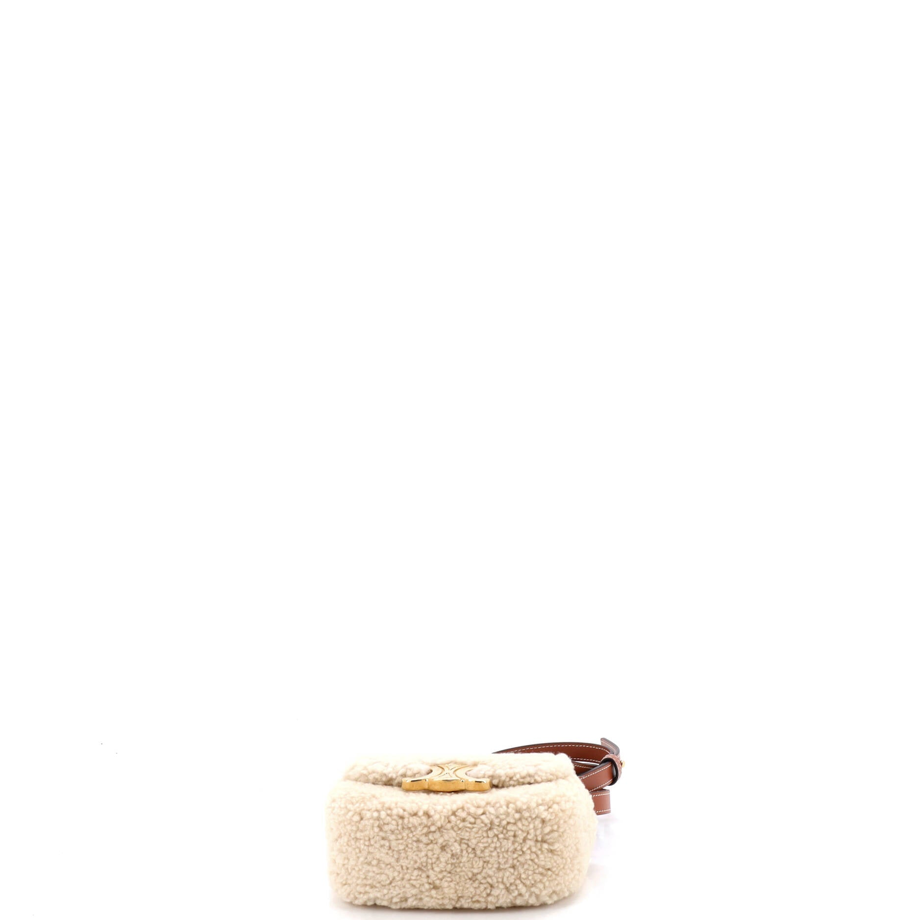 Triomphe Shoulder Bag Shearling Mini