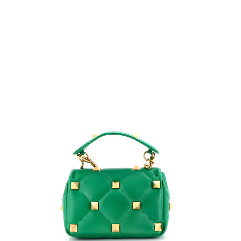 Roman Stud Flap Bag Quilted Leather Medium