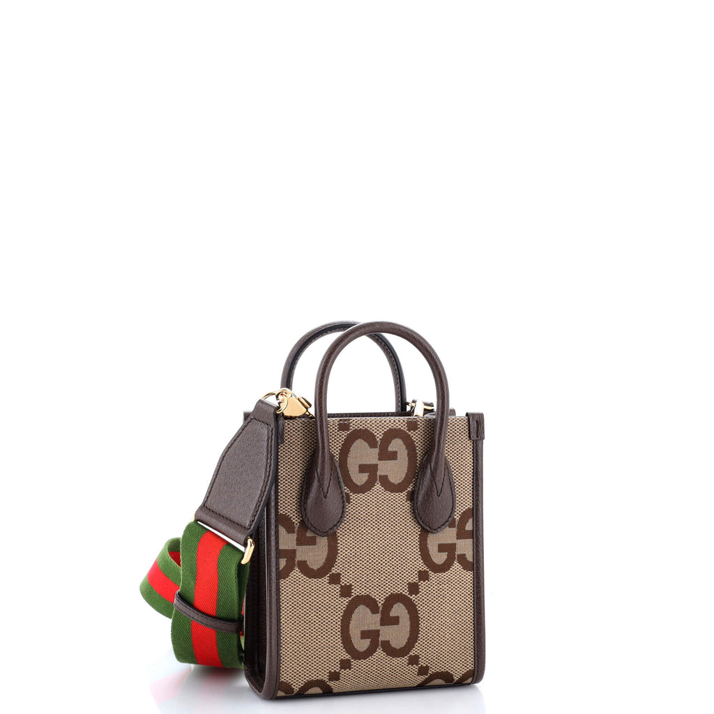 Vertical Tote Jumbo GG Canvas Mini