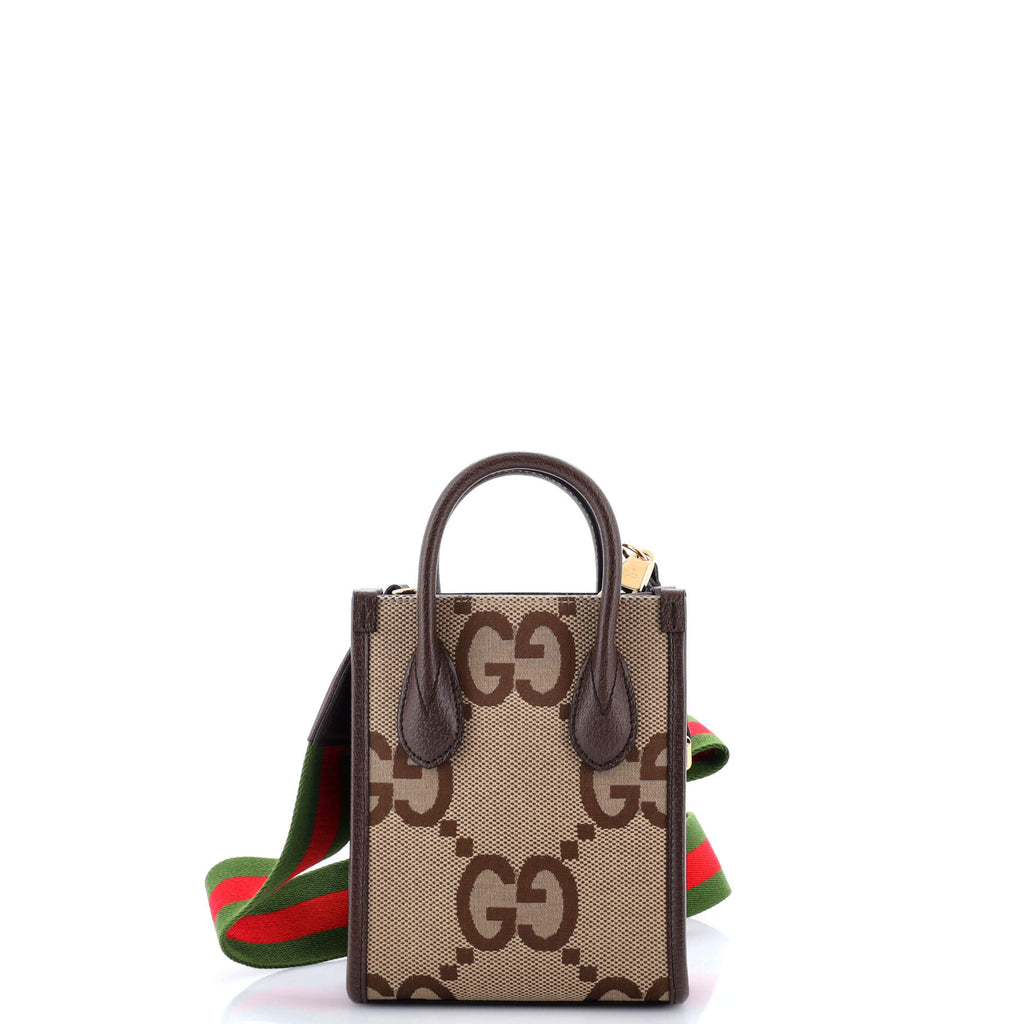 Vertical Tote Jumbo GG Canvas Mini