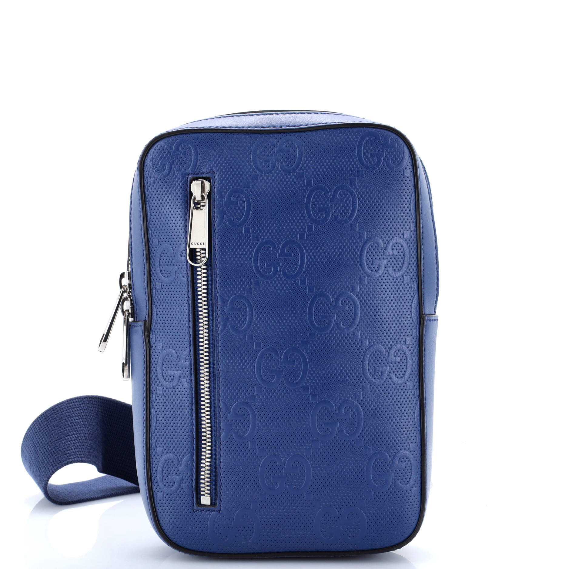 Sling Backpack GG Embossed Perforated Leather