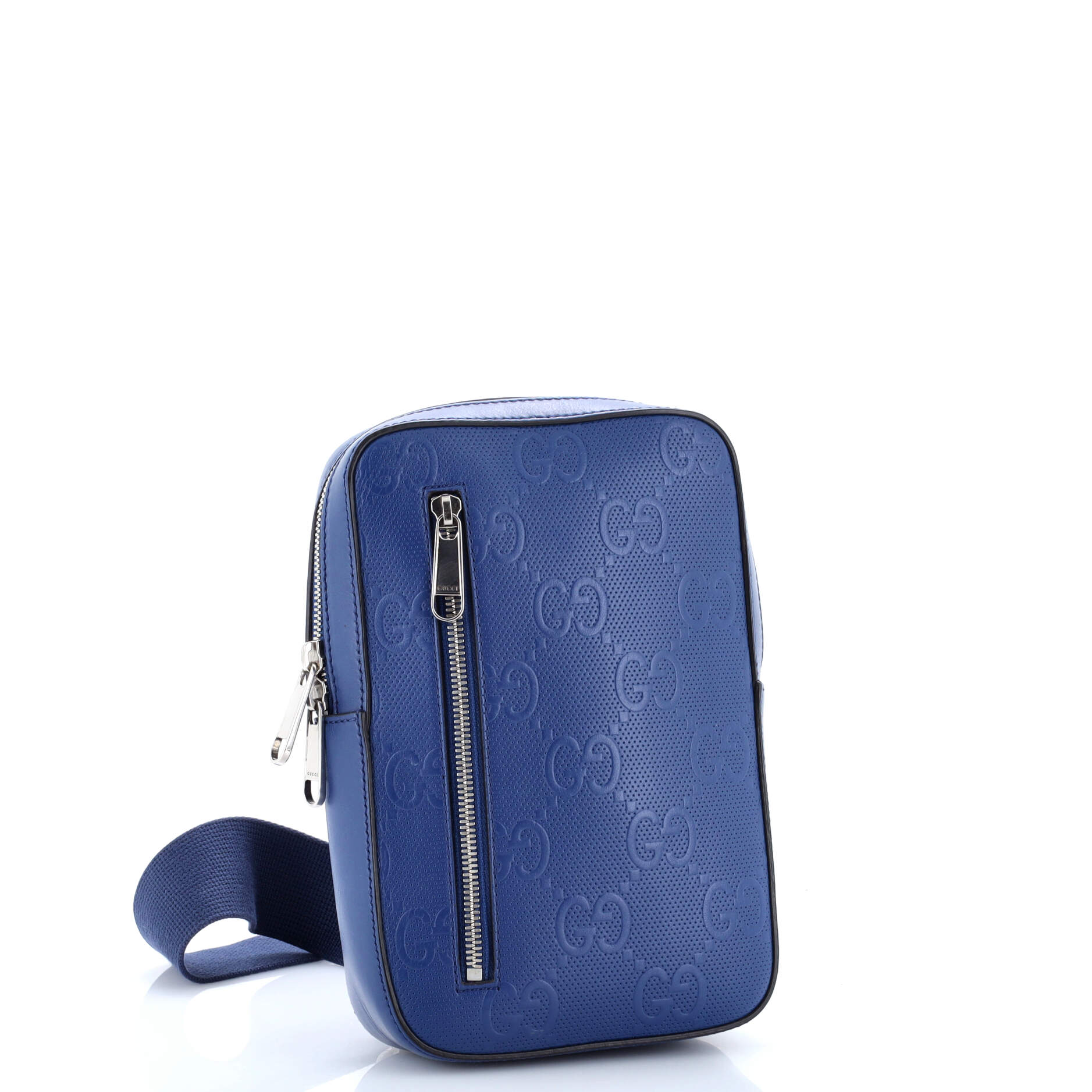 Sling Backpack GG Embossed Perforated Leather